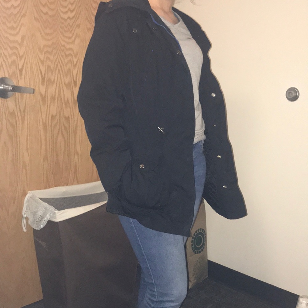 Light black rain jacket